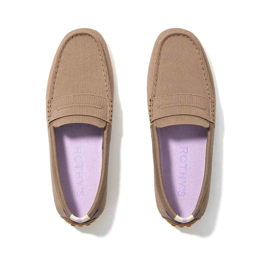 Rothy's The Driving Loafer in Neutral Cool Brown Slip-Ons Mens Size 7.5